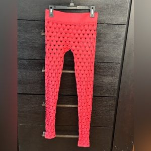 PREOWNED Maisie Wilen Perforated TIGHTS in pink in Sz One Size fit all